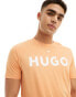 Фото #2 товара HUGO RED Dulivio logo t-shirt in orange