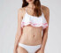 Womens TOPSHOP Palm Embroidered Ruffle Bikini Swim Top Sz 6