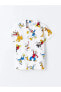 LCW baby Polo Yaka Kısa Kollu Mickey Mouse Baskılı Erkek Bebek Pijama Takımı