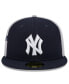 Фото #4 товара Men's Navy/Gray New York Yankees Gameday Sideswipe 59Fifty Fitted Hat