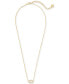 Фото #2 товара Kendra Scott 14k Gold-Plated Cubic Zirconia & Mother-of-Pearl Pendant Necklace, 15" + 2" extender