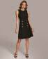 ფოტო #4 პროდუქტის Donna Karan Women's Jewel-Neck Sleeveless A-Line Dress