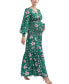 ფოტო #3 პროდუქტის Maternity Floral Print Smocked Maxi Dress
