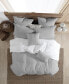 Фото #5 товара Ultra Soft Valatie Cotton Garment Washed Dyed Reversible 3 Piece Duvet Cover Set, Full/Queen