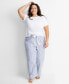 Фото #6 товара Women's Cotton Blend Short-Sleeve Sleep Tee XS-3X, Created for Macy's