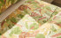 Leaf print flat sheet