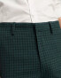 ASOS DESIGN skinny suit trousers in green gingham