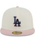 Фото #3 товара Men's White, Pink Los Angeles Dodgers Chrome Rogue 59FIFTY Fitted Hat