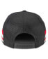 Men's Black Detroit Red Wings HotFoot Stripes Trucker Adjustable Hat
