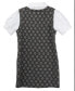 Фото #6 товара Big Girls Layered Effect Knit Dress with Collared Shirt, 2 Piece