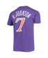 Фото #4 товара Men's Kevin Johnson Purple Phoenix Suns Hardwood Classics Stitch Name and Number T-shirt