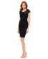 ფოტო #3 პროდუქტის Women's Lace Boatneck Cap-Sleeve Sheath Dress