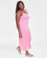 Фото #3 товара Trendy Plus Size Ribbed Midi Dress, Created for Macy's