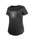 Фото #2 товара Women's Charcoal Las Vegas Raiders 2024 NFL Draft T-Shirt