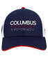 Фото #4 товара Men's Navy Columbus Blue Jackets Authentic Pro Rink Trucker Adjustable Hat