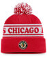 ფოტო #1 პროდუქტის Men's Red Chicago Blackhawks Vintage-Like Sport Resort Cuffed Knit Hat with Pom