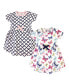 ფოტო #9 პროდუქტის Baby Girls Baby Organic Cotton Short-Sleeve Dresses 2pk, Floral Dot