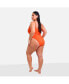 Plus Size Marina Caged Swimsuit - Persimmon