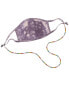 Фото #1 товара Fallon & Royce Cloth Face Mask & Beaded Chain Women's Purple