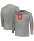 Фото #1 товара Men's Gray Ohio State Buckeyes Big and Tall Terminal Tackle Raglan Omni-Shade Long Sleeve T-shirt