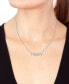 ფოტო #3 პროდუქტის EFFY® Diamond Happy 18" Pendant Necklace (1/5 ct. t.w.) in Sterling Silver