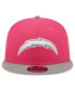 Фото #4 товара Men's Pink, Gray Los Angeles Chargers 2-Tone Color Pack 9FIFTY Snapback Hat