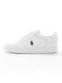 Polo Ralph Lauren Court trainer in white with black logo