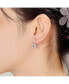 ფოტო #3 პროდუქტის Sterling Silver Cubic Zirconia Solitaire Triple Prong Drop Earrings