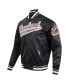 Фото #2 товара Men's Black Cleveland Cavaliers Script Tail Full-Snap Satin Varsity Jacket