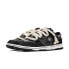 Фото #4 товара 【定制球鞋】 Nike Dunk Low 牛仔系列 黑牛破坏布 棉麻复古风 低帮 板鞋 男款 黑色 / Кроссовки Nike Dunk Low DM0108-002