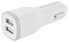 Фото #1 товара Mobiparts Car Charger Dual USB 2.4A White - Auto - Cigar lighter - 5 V - White