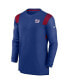 Фото #4 товара Men's Royal New York Giants Sideline Tonal Logo Performance Player Long Sleeve T-shirt
