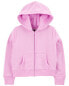 Kid Fleece-Lined Zip-Up Jacket - Pink 6-6X