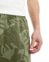 Aape By A Bathing Ape jersey shorts in green camo print