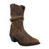 Фото #2 товара Durango Distressed Slouch Round Toe Pull On Cowboy Womens Brown Casual Boots RD
