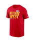 Фото #3 товара Men's Red Kansas City Chiefs 2022 AFC West Division Champions Locker Room Trophy Collection T-shirt