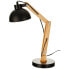 Фото #1 товара Декоративная настольная лампа EDM Флексо Черно-деревянная с металлом 60 Вт E27 Ø 16 x 53 см