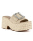 Фото #6 товара Women's Remote Embellished Buckle Espadrille Sandals