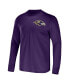 Фото #3 товара Men's NFL x Darius Rucker Collection by Purple Baltimore Ravens Team Long Sleeve T-shirt