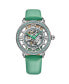 ფოტო #1 პროდუქტის Women's Green Leather Strap Watch 38mm