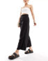 Фото #1 товара New Look linen cropped trousers in black