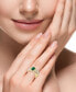 ფოტო #2 პროდუქტის EFFY® Emerald (7/8 ct. t.w.) & Diamond (5/8 ct. t.w.) Multirow Statement Ring in 14k Gold