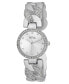 Фото #1 товара Часы Bob Mackie Interwoven CrystalSilver-Tone 26mm