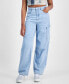 Фото #1 товара Juniors' Baggy Wide-Leg Cargo Jeans