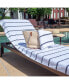 Фото #3 товара Chaise Lounge Cover (Pack of 2, 30x85 in.), Cotton Terry Towel with Pocket to Fit Outdoor Pool or Lounge Chair, White with Colored Stripes