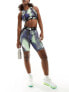 The North Face Training Aracar high waist legging shorts in green dot print Exclusive at ASOS