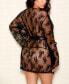 Фото #2 товара Комплект Пижама iCollection плюс размер кружевной халат