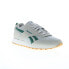 Фото #2 товара Reebok Glide Mens Gray Leather Lace Up Lifestyle Sneakers Shoes