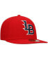 Фото #1 товара Men's Red Louisville Bats Authentic Collection Road 59FIFTY Fitted Hat