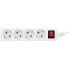 Фото #1 товара InLine Socket strip - 4-way earth contact CEE 7/3 - with switch - white - 1.5m